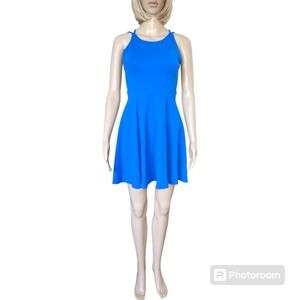 SUSANA MONACO Athletic Fit and Flare Skater Dress, S, Royal Blue, NWOT
